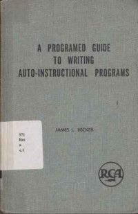 16151 - A Programmed Guide To Writing Auto - Instructional Programs