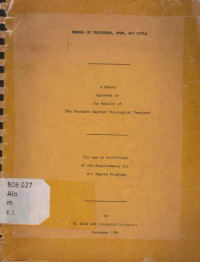 32066 - Manual Procedur, From And Style: A Manual Approved By The Faculty Of Sbc