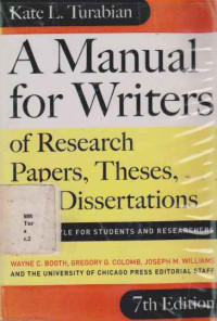 0407001 - A Manual For Writers Of Research Papers, Theses, And Dissertations