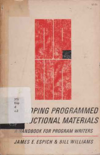 16037 - Developing Programmed Insrtuctional Materials