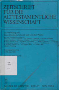1911899 - Zeitschrift Fur Die Alttestamentliche Wissenschaft