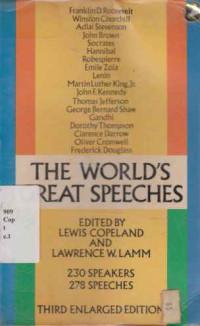 2011016 - The World's Great Speeches