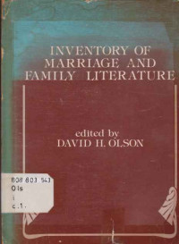 29720 - Inventory Of Marriage And Family Literature