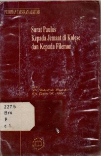 Pedoman Tafsir Alkitab ; Kolose Dan Filemon