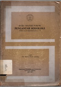 Buku Materi Pokok Pengantar Sosiologi